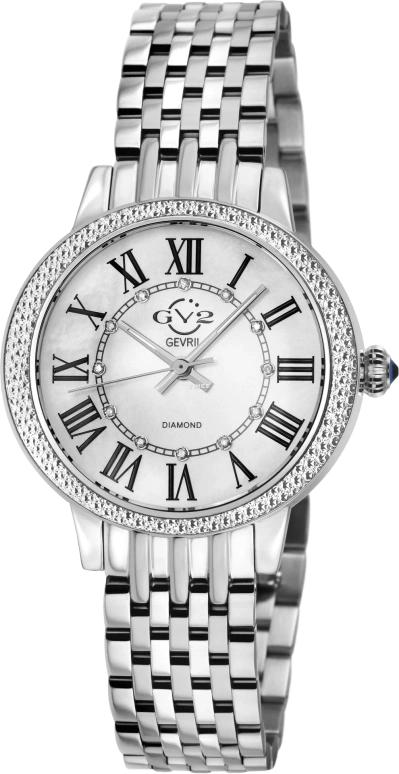 Gevril,Astor 34mm,34mm,Stainless Steel,White,Quartz,Round,Silver,9150B