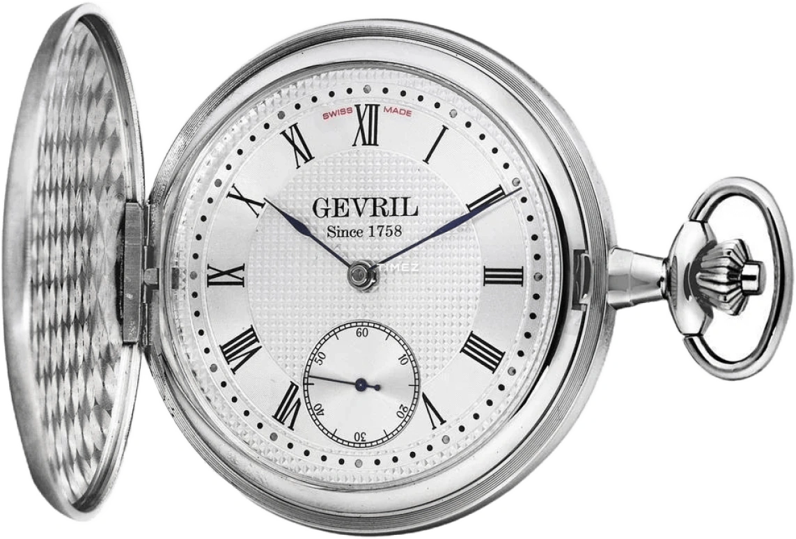 Gevril,1758 49mm,49mm,Brass,Silver,Handwound,Round,G630,G630.995.56