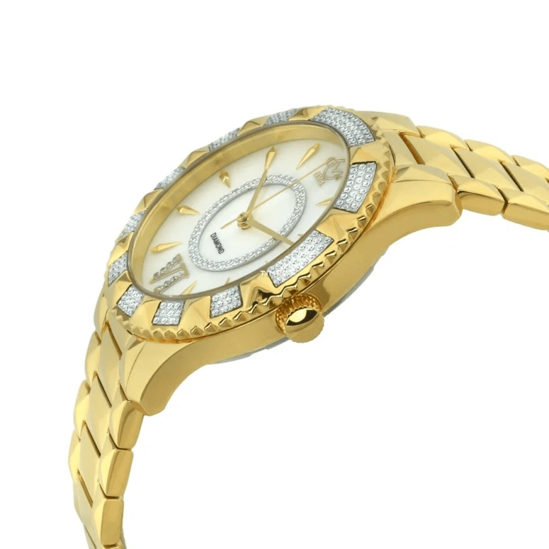 Gevril,Venice 39mm,39mm,Yellow Gold,White,Quartz,Sapphire,Round,11712,11712-525