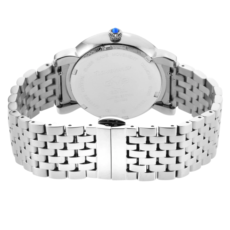 Gevril,Ravenna 37mm,37mm,Stainless Steel,White,Quartz,Sapphire,Round,12610B