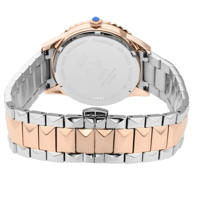 Gevril,Siena 38mm,38mm,Rose Gold,Blue,Quartz,Sapphire,Round,11705,11705-425
