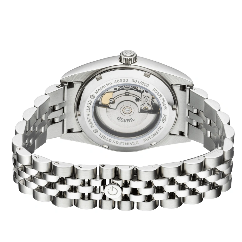 Gevril,West Village 40mm,40mm,Stainless Steel,Blue,Automatic,Day,38hours,48900