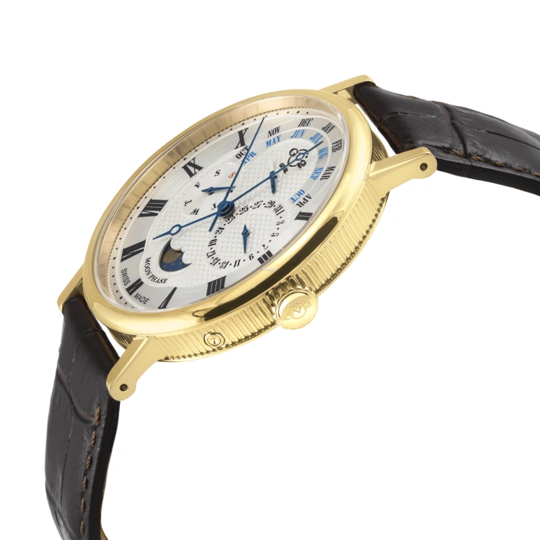 Gevril,Maestro 48mm,48mm,Stainless Steel,White,Quartz,Moonphase,Month,Date,Day,Sapphire,Round,43602