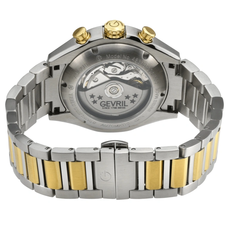 Gevril,Ascari 43mm,43mm,Stainless Steel,Green,Automatic,Chronograph,Day,48316B