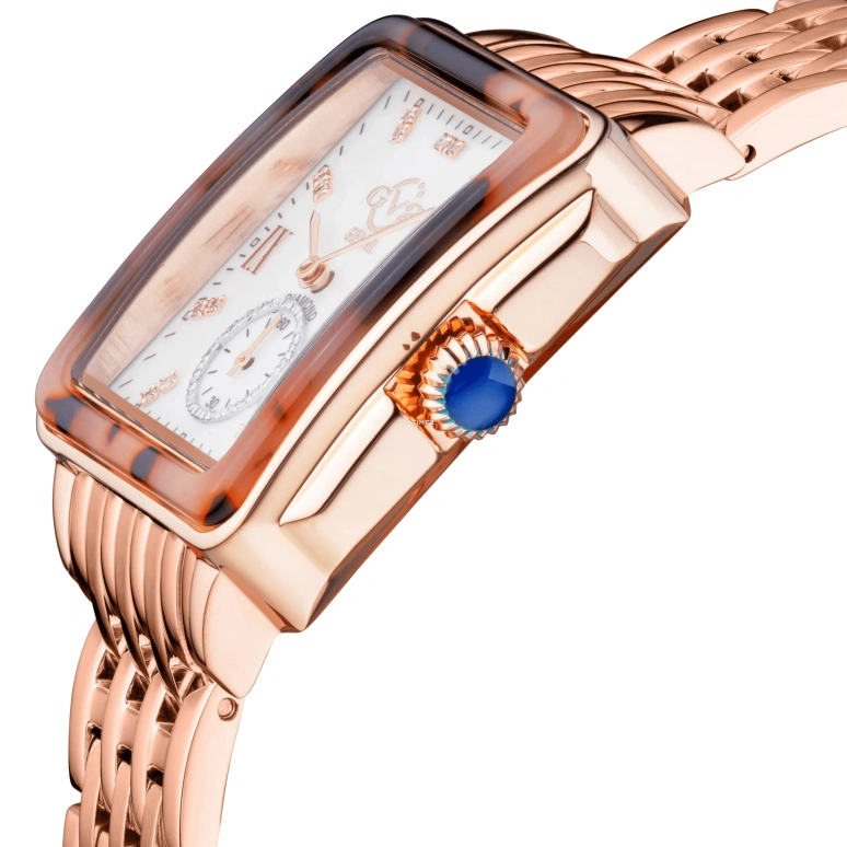 Gevril,Bari 37mm,37mm,Stainless Steel,White,Quartz,Sapphire,Crystal Glass,Rectangular,9245B