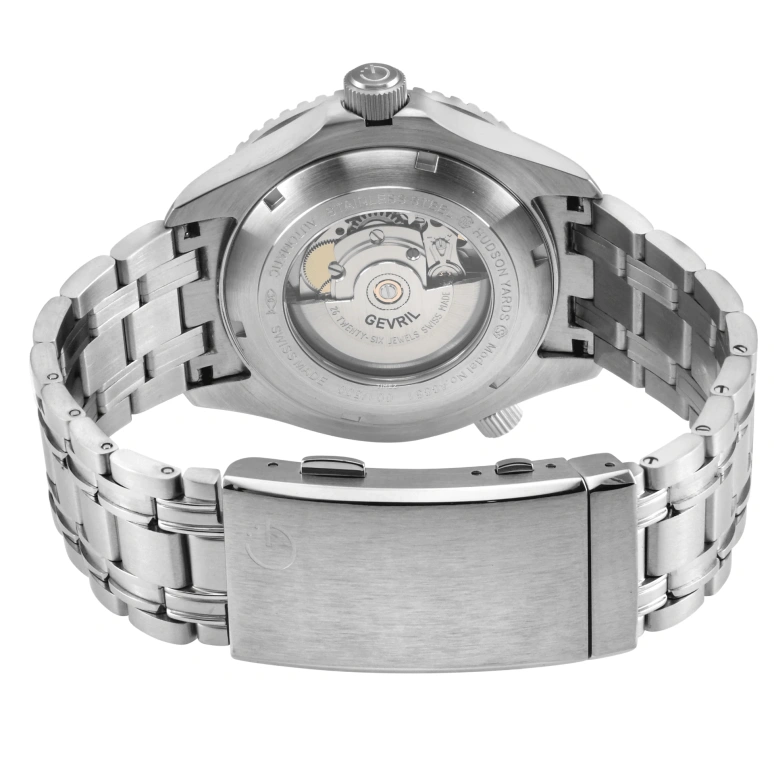 Gevril,Hudson Yards 43mm,43mm,Stainless Steel,Grey,Automatic,Day,38hours,48851B