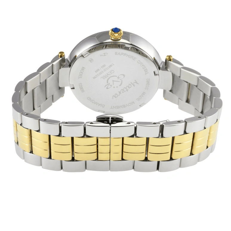 Gevril,Matera 36mm,36mm,Stainless Steel,White,Quartz,Sapphire,Round,12809B