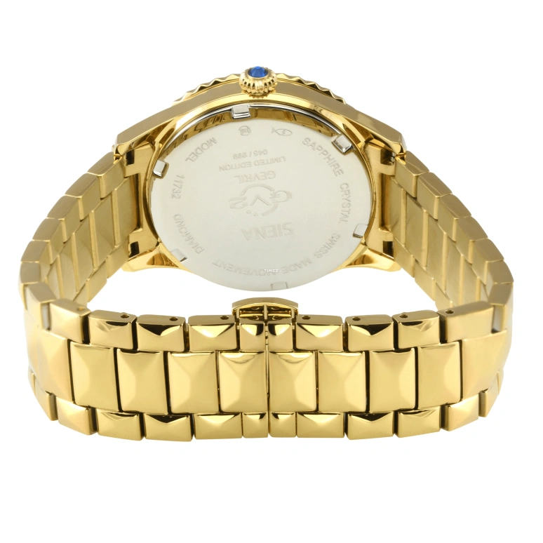 Gevril,Siena 36mm,36mm,Yellow Gold,White,Quartz,Sapphire,Round,11732B