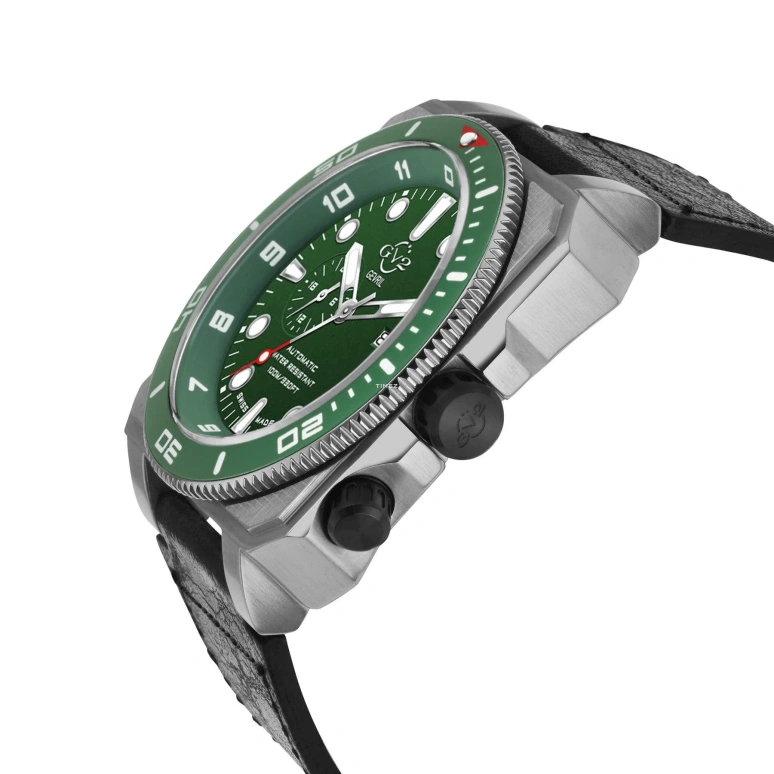 Gevril,XO Submarine 48mm,48mm,Stainless Steel,Green,Automatic,Day,Dule Time,4556