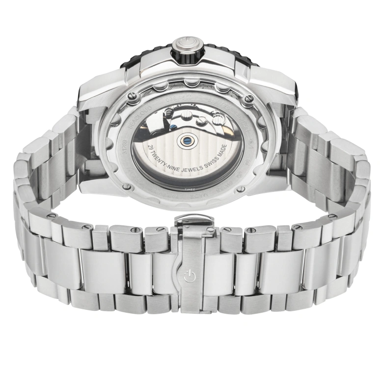 Gevril,Seacloud 44mm,44mm,Stainless Steel,Blue,Automatic,Day,36hours,31209B