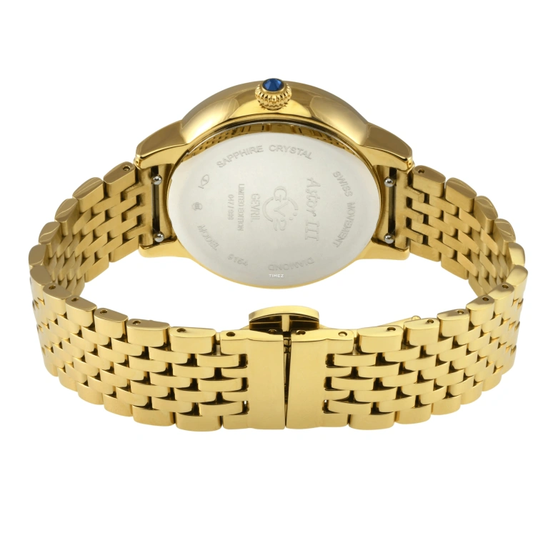 Gevril,Astor 34mm,34mm,Stainless Steel,White,Quartz,Sapphire,Crystal Glass,Round,9152B