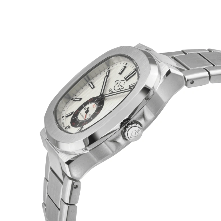 Gevril,Potente 40mm,40mm,Stainless Steel,Silver,Automatic,Day,Sapphire,18300B