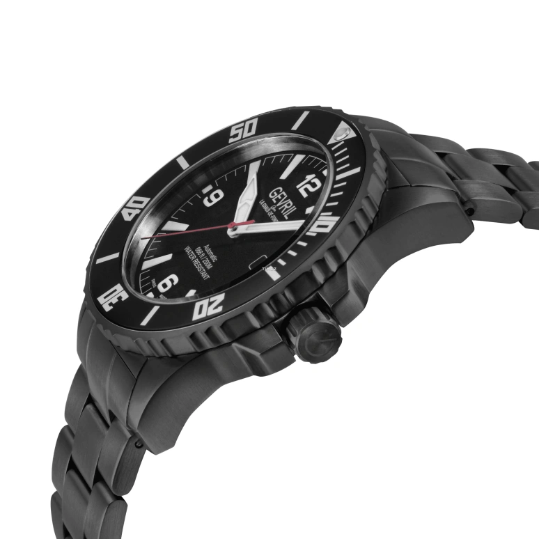 Gevril,Canal Street 46mm,46mm,Stainless Steel,Black,Automatic,Day,38hours,46603B
