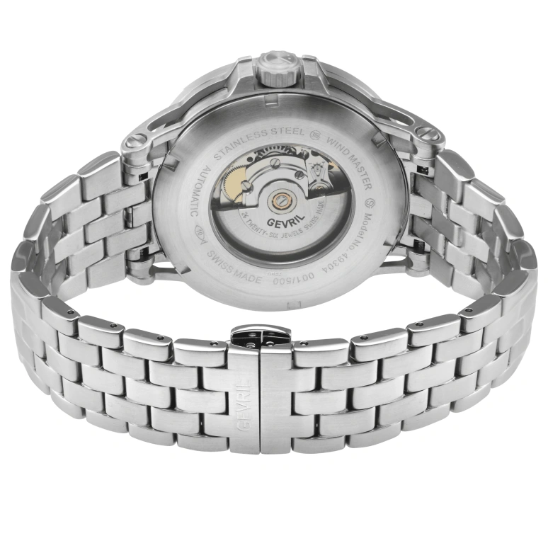 Gevril,Wind Master 44mm,44mm,Stainless Steel,Silver,Automatic,38hours,Sapphire,49304B