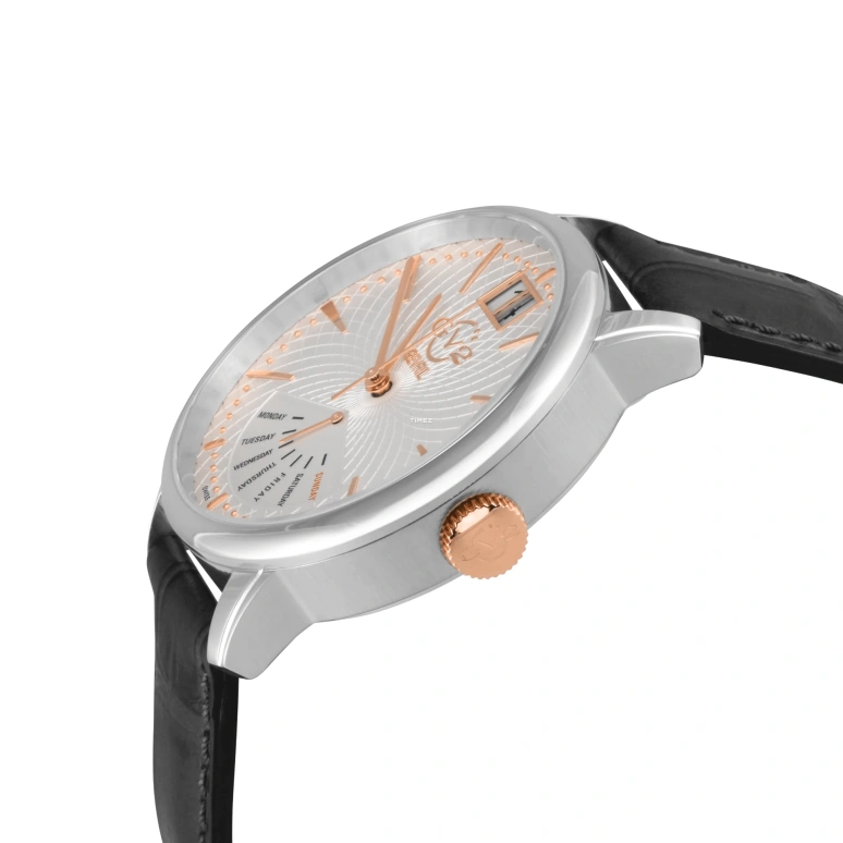 Gevril,Rovescio 42mm,42mm,Stainless Steel,White,Quartz,Date,Day,Retrograde,56211