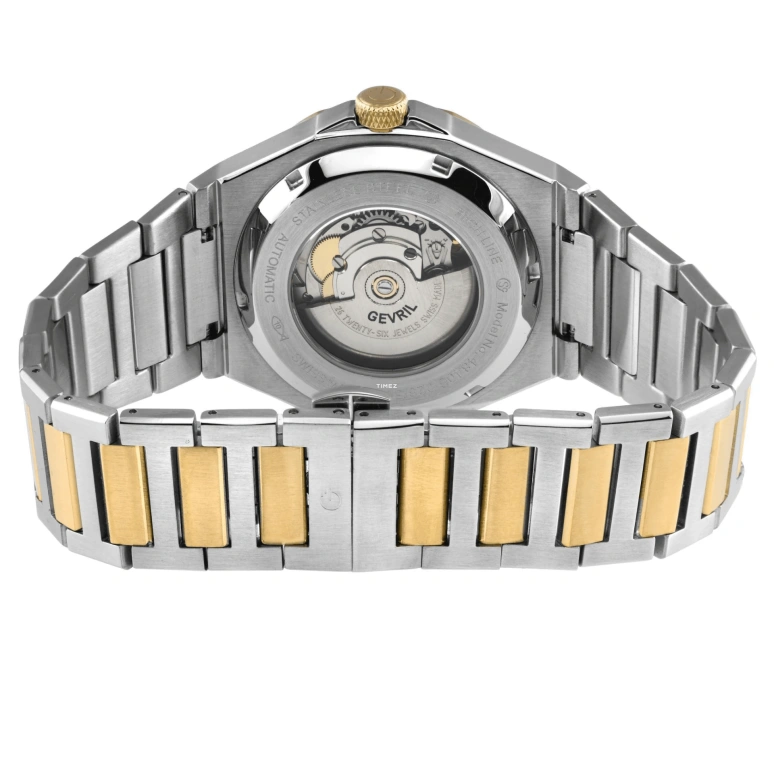 Gevril,High Line 43mm,43mm,Stainless Steel,Black,Automatic,Day,38hours,48406B
