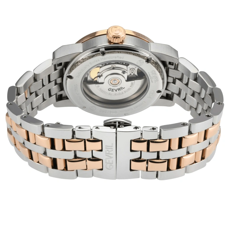 Gevril,Madison 39mm,39mm,Stainless Steel,Silver,Automatic,Moonphase,Day,2593
