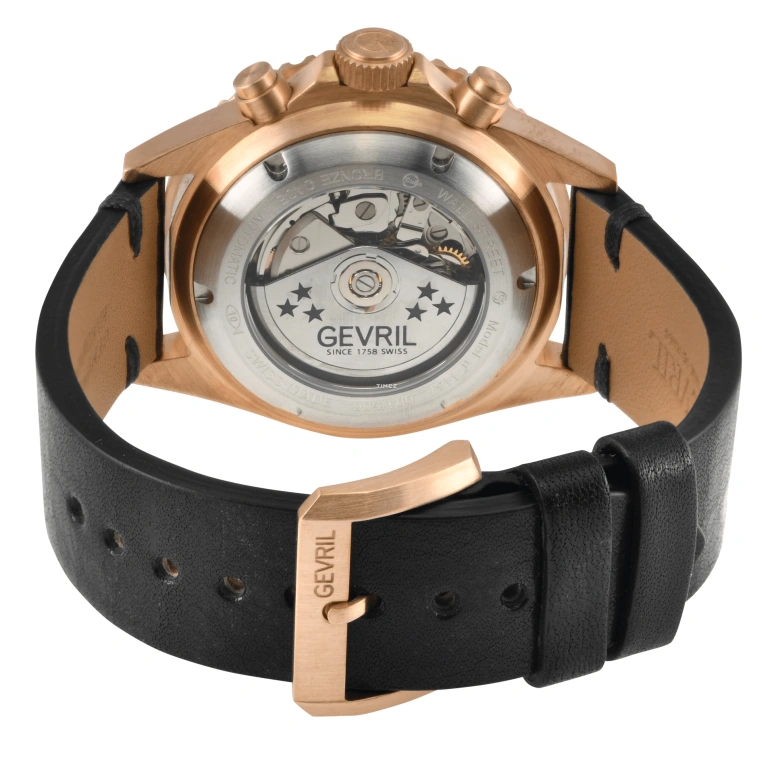 Gevril,Wall Street 44mm,44mm,Bronze,Black,Automatic,Chronograph,Day,4167