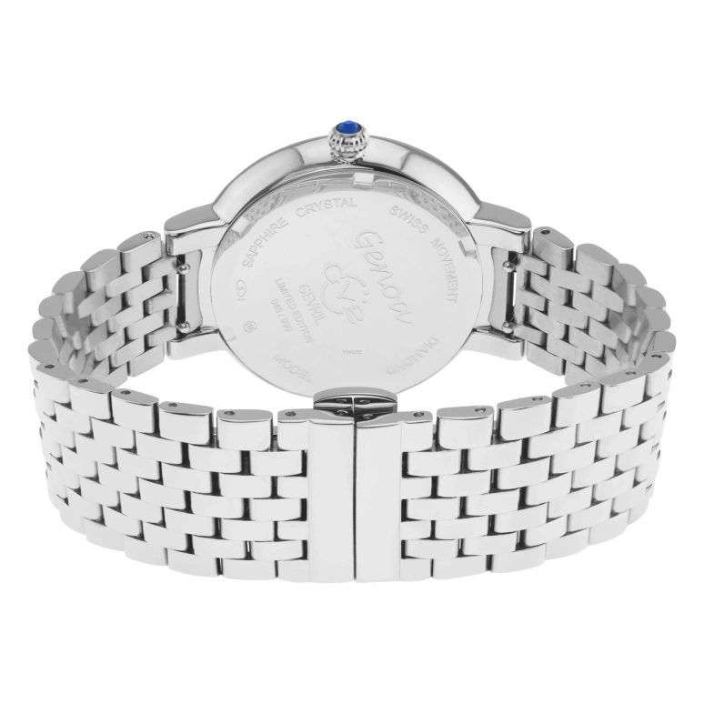 Gevril,Genoa 37mm,37mm,Stainless Steel,White,Quartz,Moonphase,Day,12540B