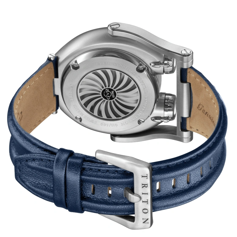 Gevril,Triton 49mm,49mm,Stainless Steel,Blue,Automatic,Sapphire,Crystal Glass,Round,3407