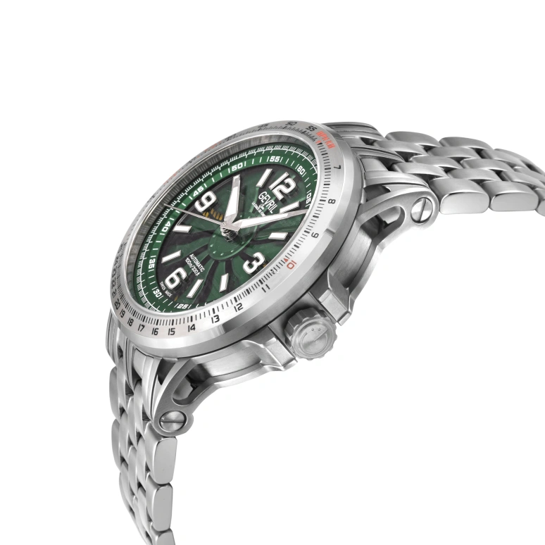 Gevril,Wind Master 44mm,44mm,Stainless Steel,Green,Automatic,38hours,Sapphire,49301B
