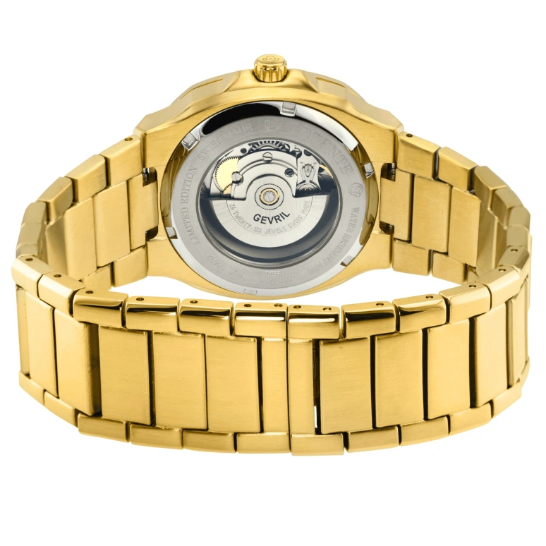 Gevril,Potente 40mm,40mm,Stainless Steel,White,Automatic,Moonphase,Day,18402B