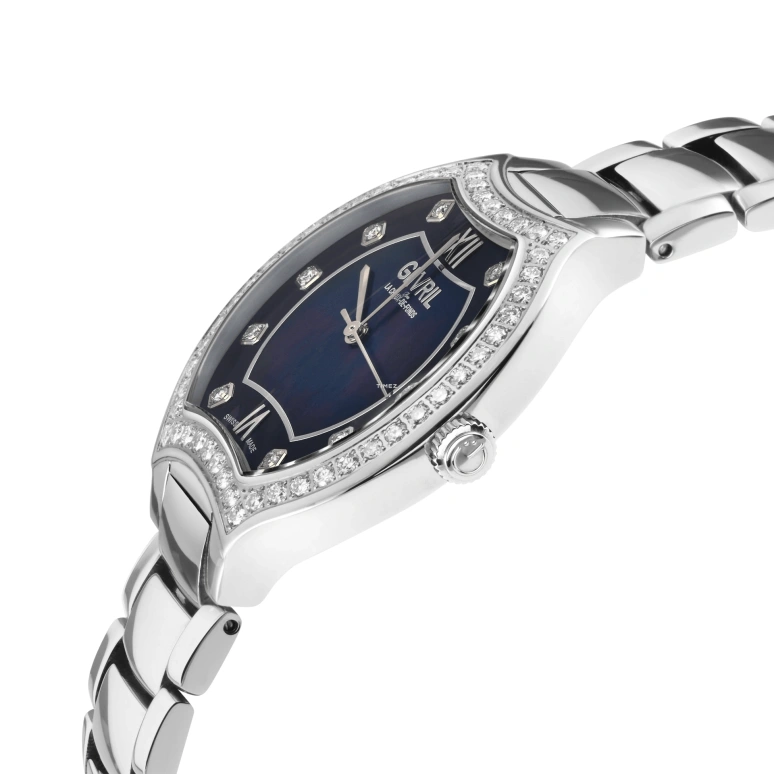 Gevril,Lugano 38mm,38mm,Stainless Steel,Black,Quartz,Sapphire,Tonneau,11247B