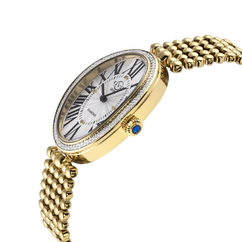 Gevril,Piazza Navona 29x38mm,29x38mm,Stainless Steel,Silver White,Quartz,Sapphire,Crystal Glass,Oval,14801B