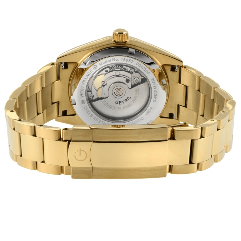Gevril,Wall Street 40mm,40mm,Stainless Steel,White,Automatic,Date,Day,48952B
