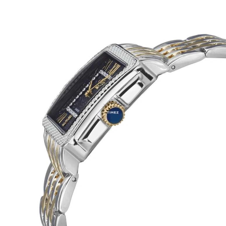 Gevril,Padova 27.50mm,27.50mm,Stainless Steel,Blue,Quartz,Sapphire,Rectangular,12314B