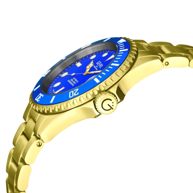 Gevril,Wall Street 43mm,43mm,Stainless Steel,Blue,Automatic,Day,38hours,4854A