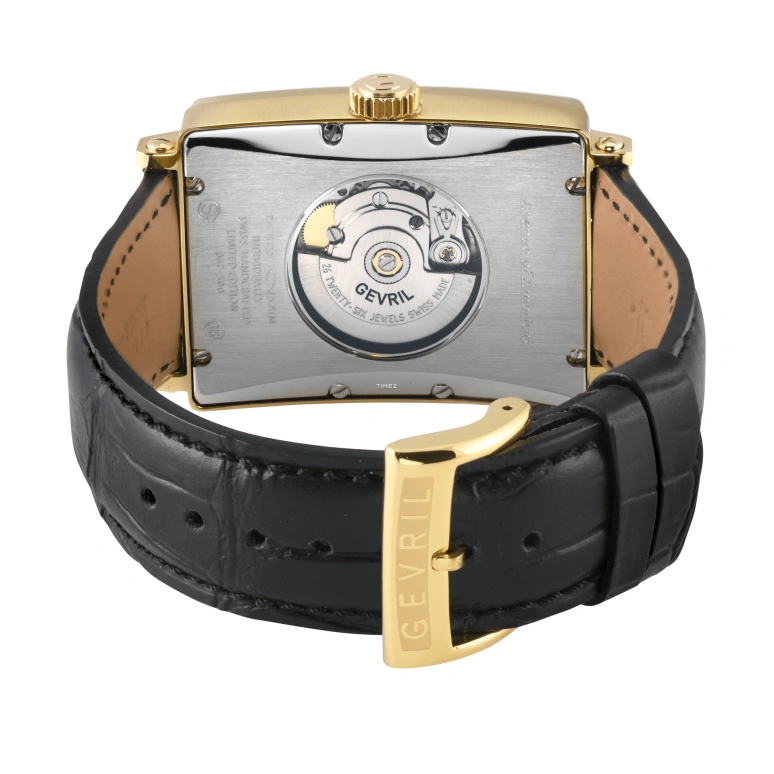 Gevril,Avenue of Americas 44mm,44mm,Stainless Steel,White,Automatic,Date,Day,15120