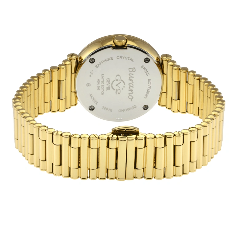 Gevril,Burano 34mm,34mm,Stainless Steel,White,Quartz,Sapphire,Round,14412B