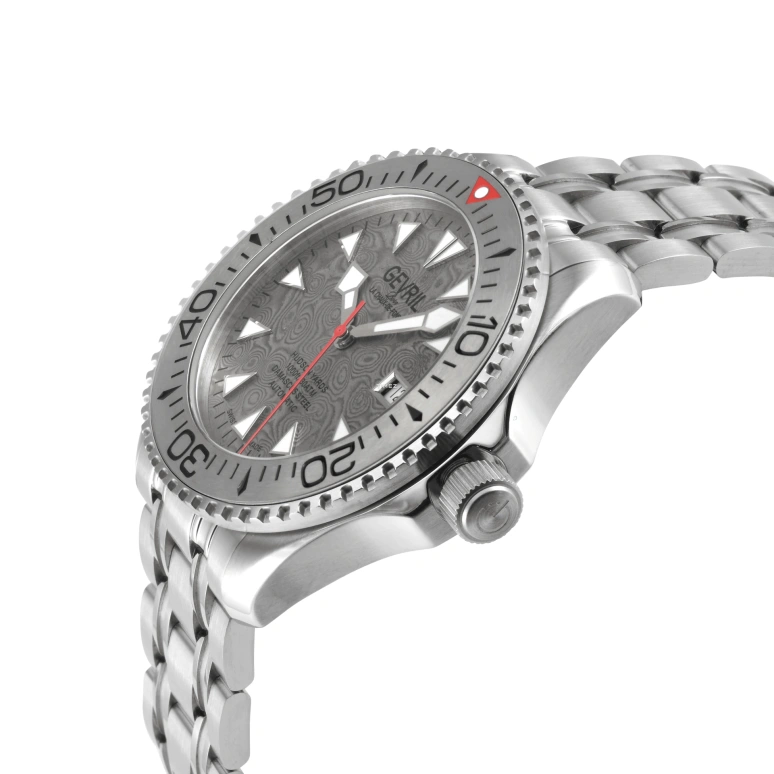 Gevril,Hudson Yards 43mm,43mm,Stainless Steel,Grey,Automatic,Day,38hours,48852B