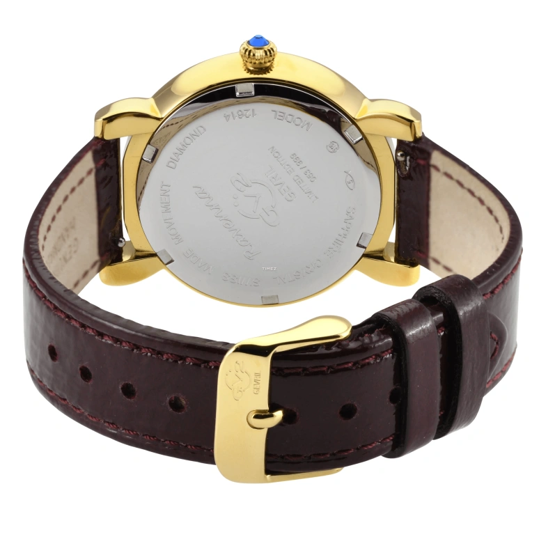 Gevril,Ravenna 37mm,37mm,Stainless Steel,Brown,Quartz,Sapphire,Round,12614