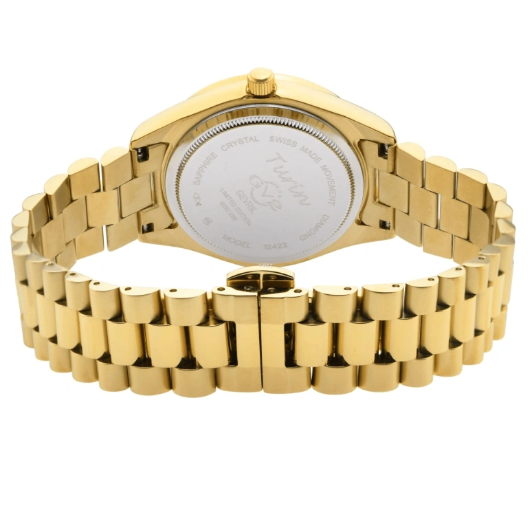 Gevril,Turin 36mm,36mm,Stainless Steel,White,Quartz,Day,Sapphire,12422B