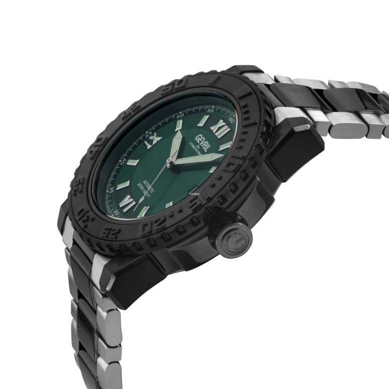 Gevril,Seacloud 44mm,44mm,Stainless Steel,Green,Automatic,Day,36hours,31289B