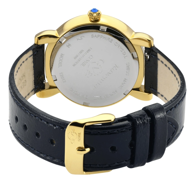 Gevril,Ravenna 37mm,37mm,Stainless Steel,White,Quartz,Sapphire,Round,12612