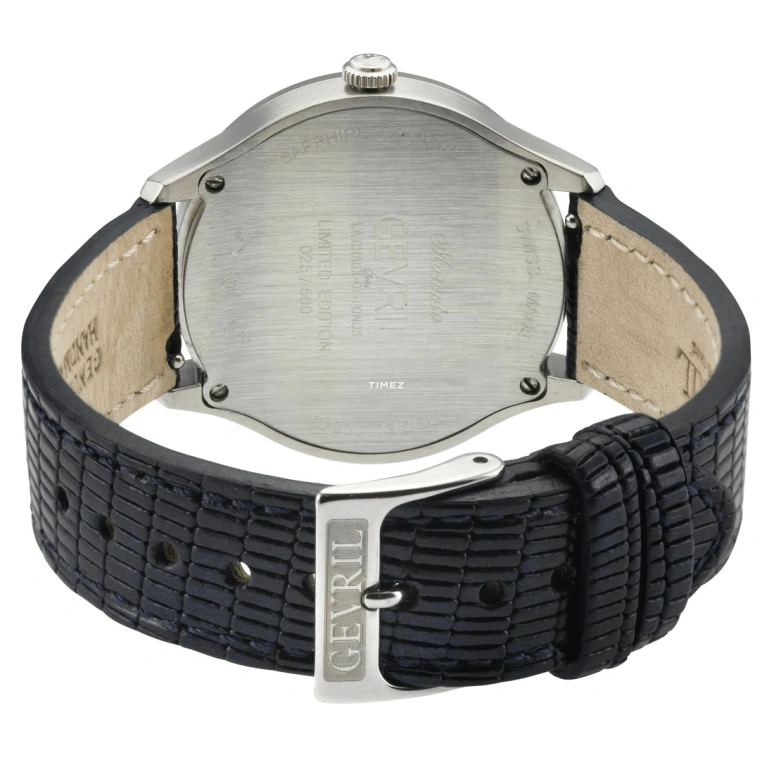 Gevril,Morcote 36mm,36mm,Stainless Steel,Blue,Quartz,Sapphire,Crystal Glass,Cushion,10043