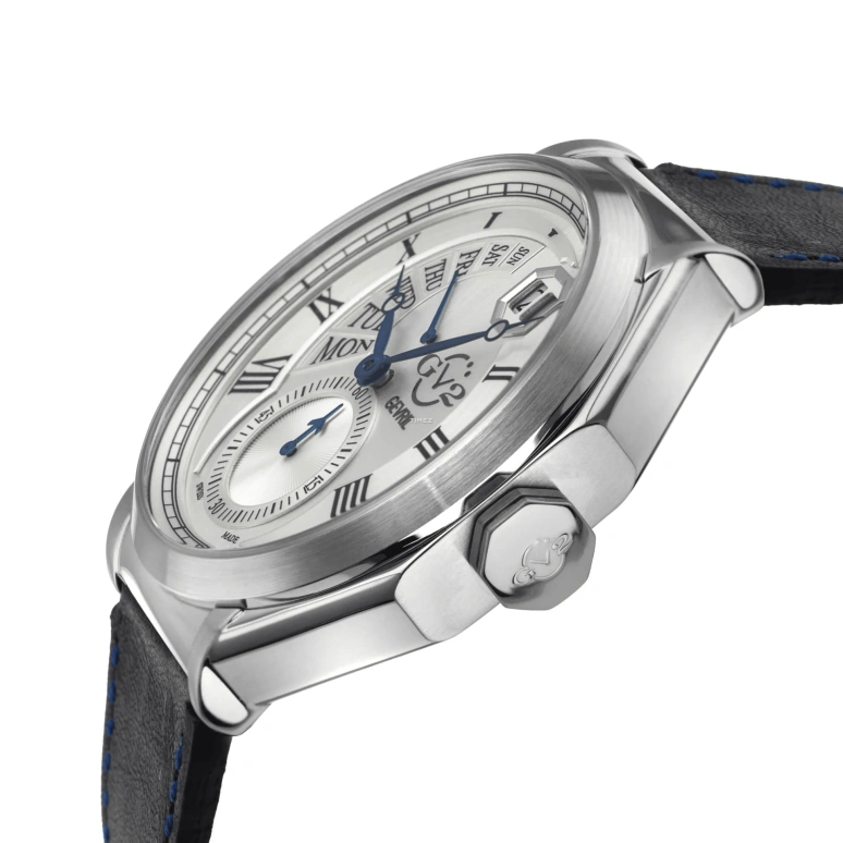 Gevril,Marchese 44mm,44mm,Stainless Steel,Silver,Quartz,Date,Day,42420,42420.1