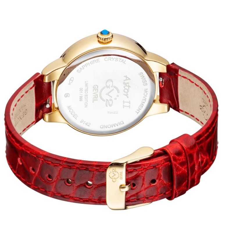 Gevril,Astor 38mm,38mm,Stainless Steel,White,Quartz,Sapphire,Crystal Glass,Round,9142,9142-L4