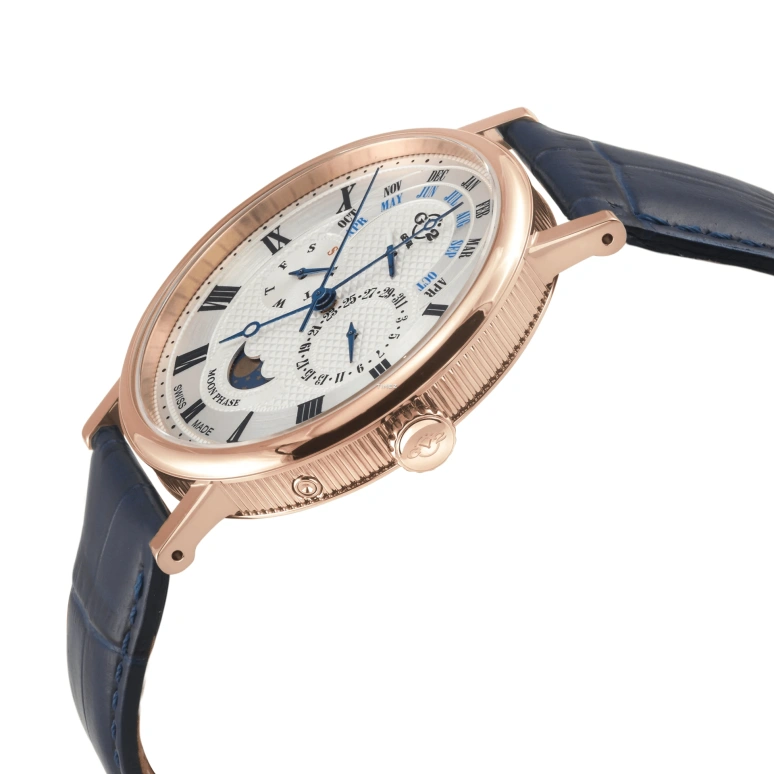Gevril,Maestro 48mm,48mm,Stainless Steel,White,Quartz,Moonphase,Month,Date,Day,Sapphire,Round,43603