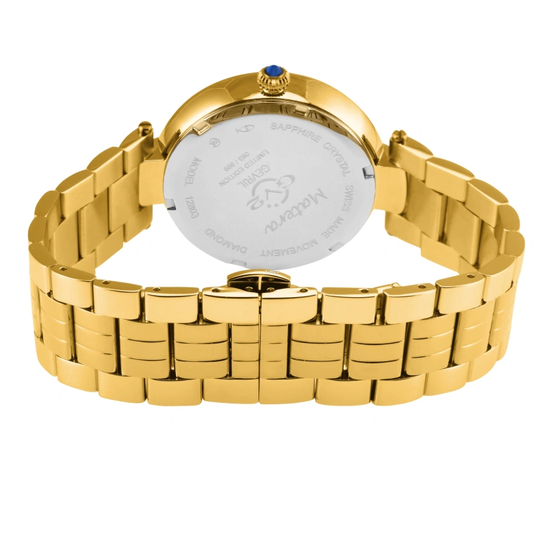 Gevril,Matera 36mm,36mm,Stainless Steel,White,Quartz,Sapphire,Round,12803B