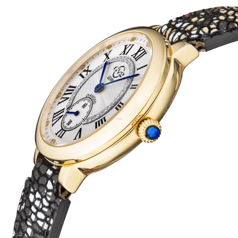 Gevril,Rome 36mm,36mm,Stainless Steel,White,Quartz,Sapphire,Round,12202S