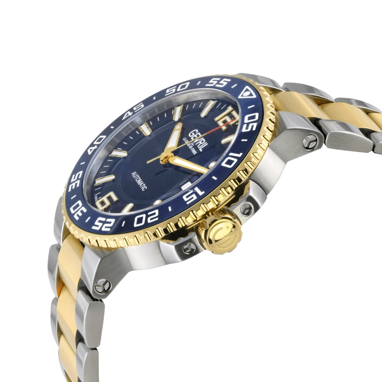 Gevril,Riverside 42mm,42mm,Stainless Steel,Blue,Automatic,Day,38hours,46700