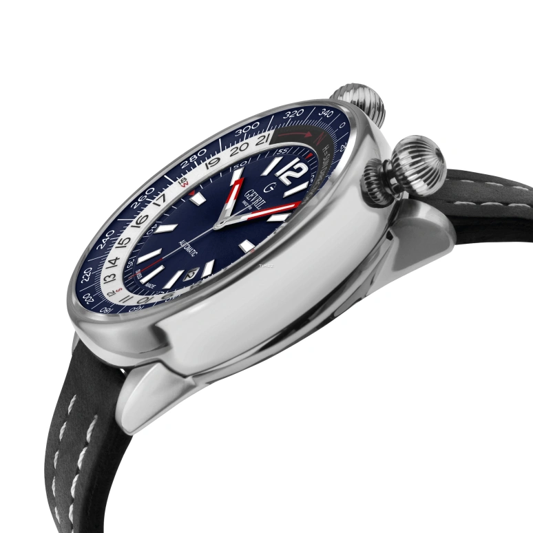 Gevril,Wallabout 44mm,44mm,Stainless Steel,Blue,Automatic,Day,Sapphire,48566A
