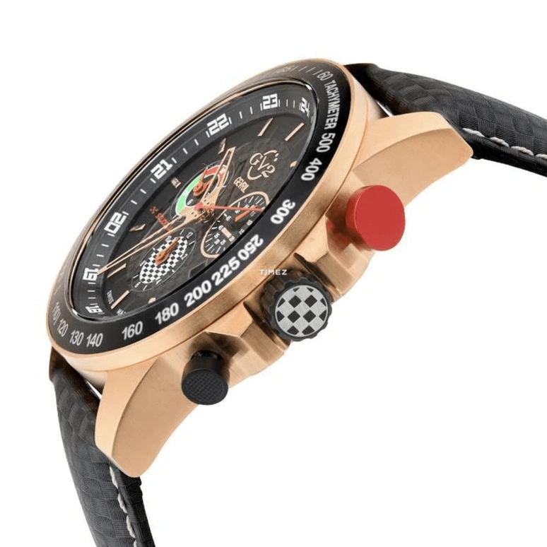 雪飛錶,Scuderia 45毫米,45毫米,不銹鋼,黑色,石英,計時,日曆,兩地時,鬧鈴,藍寶石,水晶玻璃,圓形,9921