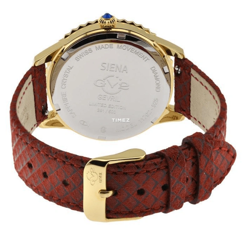 Gevril,Siena 38mm,38mm,Stainless Steel,White,Quartz,Sapphire,Round,11702,11702-525.E