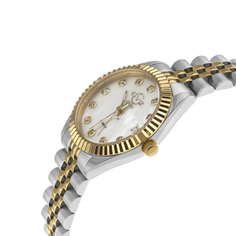 Gevril,Naples 34mm,34mm,Stainless Steel,White,Quartz,Day,Sapphire,12404