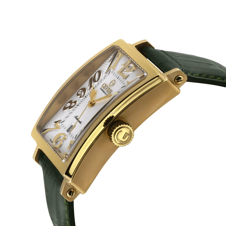 Gevril,Avenue of Americas 44mm,44mm,Stainless Steel,White,Automatic,Day,38hours,15100,15100-4